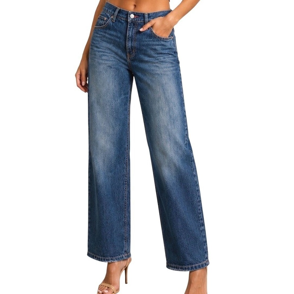 Faded Glory Womens Blue Straight Leg 14 Average 1972 Special Edition Denim Jeans